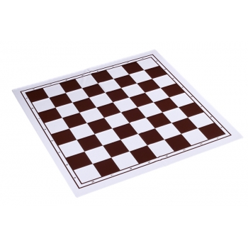 Plastic chess board, foldable, white/brown